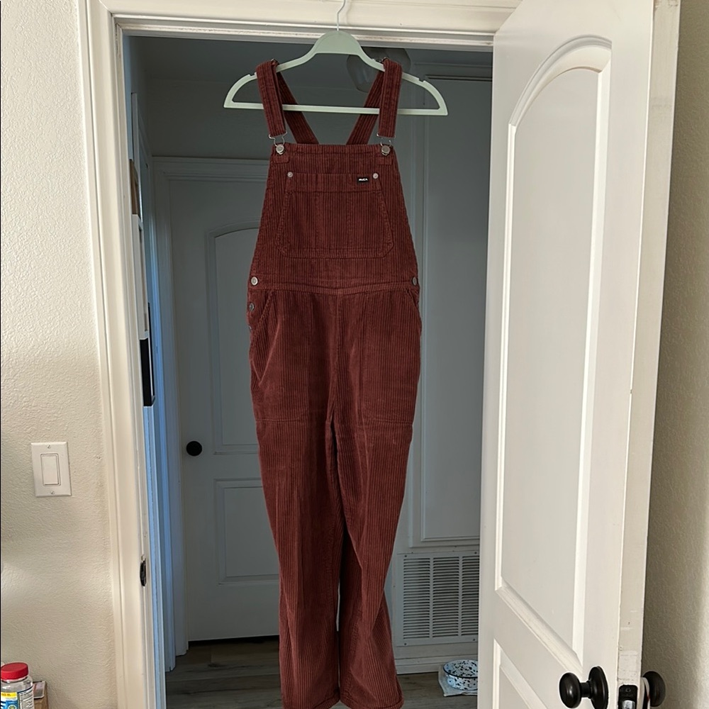 RVCA Rust Corduroy Overalls